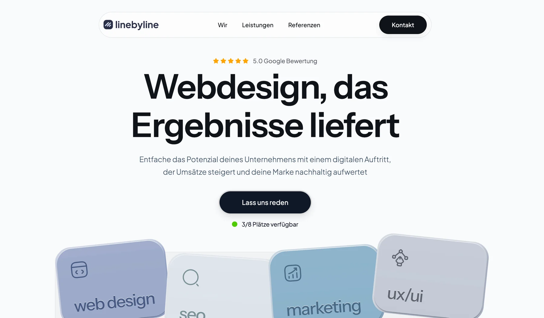 LinebyLine: Website mit klarer Positionierung